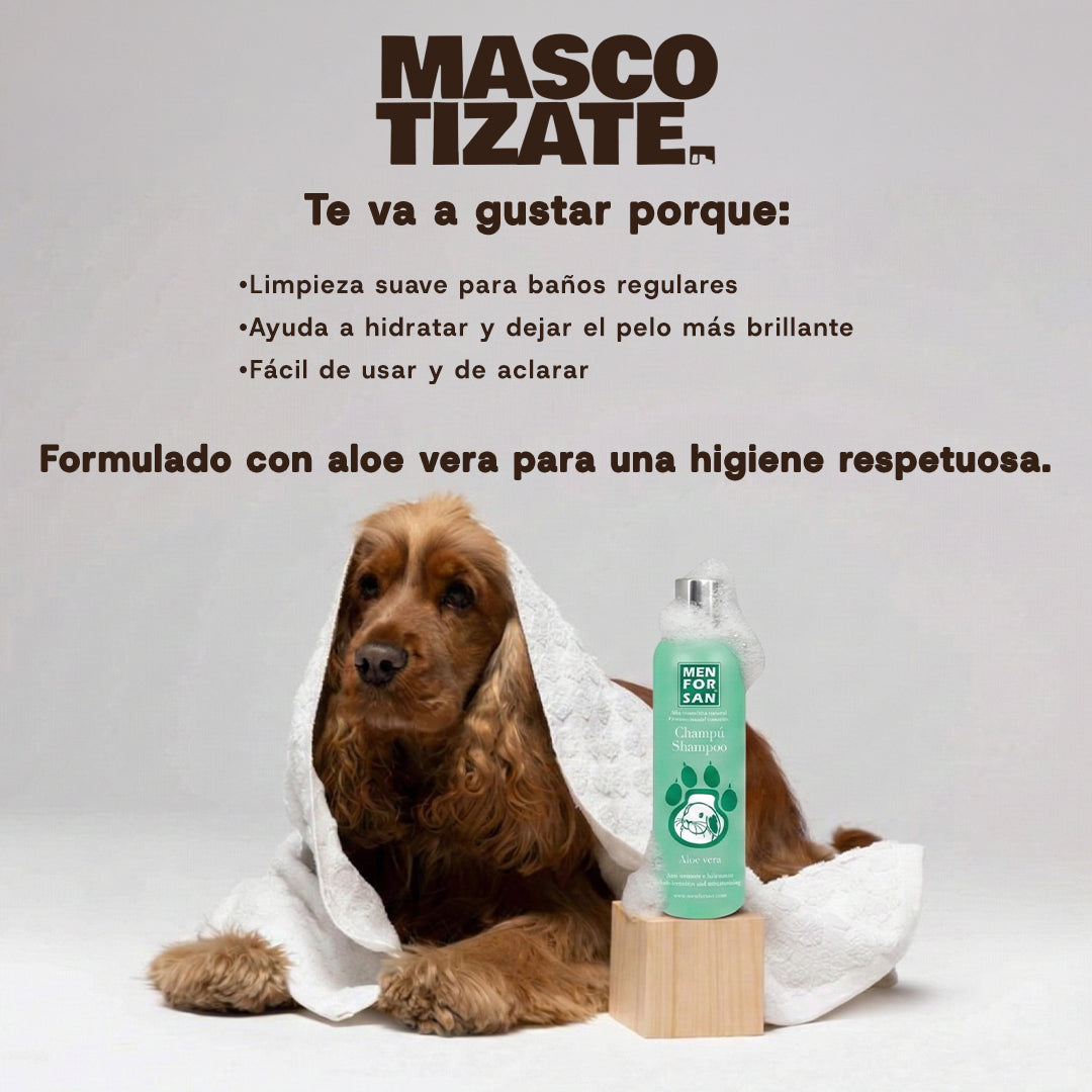 Menforsan Champú Aloe Vera para Perros 300 ml y 1 L