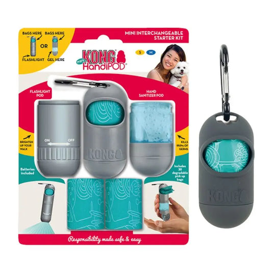 KONG Kit de Bolsas Biodegradables con Linterna y Desinfectante